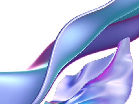 transparent Abstract bg, wallpaper,streaks 3d glass holographic with speed motion effect. Dynamic blue pink background with gradient curve wave shapes, crystal light hologram energy  - 1
