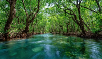 Fototapeta premium Lush mangrove waterway (4)