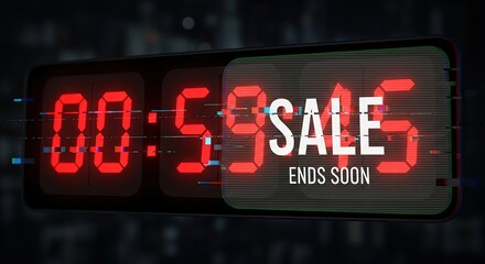 Urgent SALE Countdown: Digital Timer Design for Time-Sensitive Offers