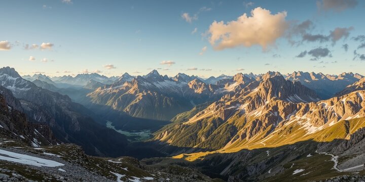 Serles Tyrol Alps, Majestic Alpine View