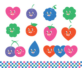 귀여운 과일 이모티콘