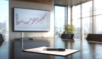 Meeting room with a presentation