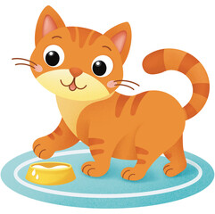 Obraz premium Red Cat Illustration