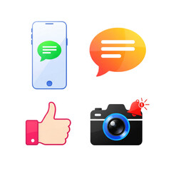 Social Media Icon Set &ndash; Flat Modern Design