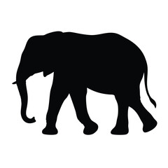 Elephant silhouette vector illustration african wildlife animal design nature conservation africa zoo art