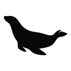 Seal silhouette vector image for wildlife enthusiasts and marine animal lovers download now for free use