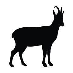 Download black chamois silhouette vector image for graphic design projects and illustrations now free