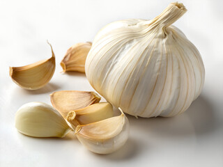 Garlic Bulb Isolated on Transparent Background
