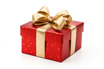 Christmas gift box white background celebration anniversary.