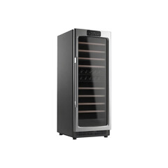 Modern Stainless Steel Wine Cooler with Glass Door