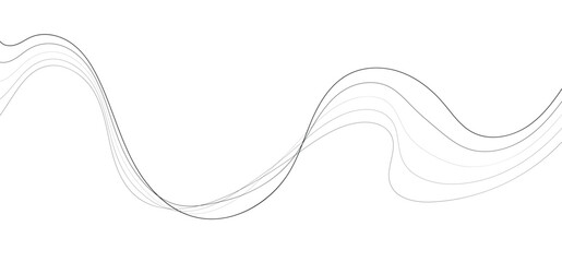 Technology abstract lines on white background. Undulate Grey Wave Swirl, frequency sound
wave, twisted curve lines with blend effect.