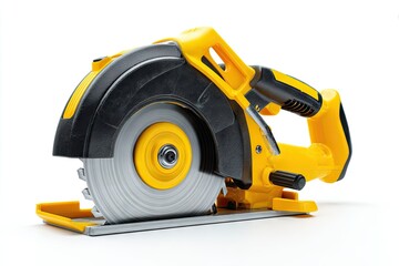 Fototapeta premium Yellow and black cordless circular saw