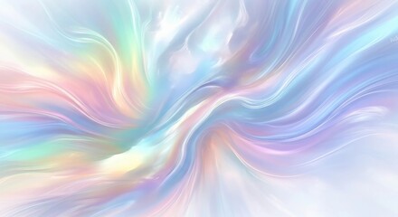 Pastel Abstract Swirls with Rainbow Colors | Soft Blurry Background for Cosmetic Product Display, Meditation and Calm Visuals