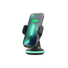 Wireless Charging Car Phone Mount with LED Light - Modern Smartphone Holder