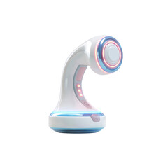 Futuristic White and Blue LED Skincare Device - 3D Render