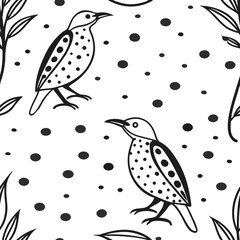 Basic black-and-white seamless pattern. 