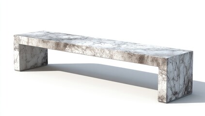 Fototapeta premium Modern stone bench, light gray