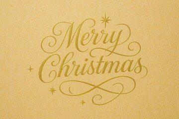 Elegant golden Merry Christmas typography.
