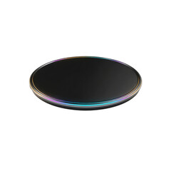 Sleek Wireless Charging Pad with Colorful LED Ring Modern Technology Concept