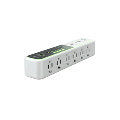 Smart Power Strip with USB Ports and Surge Protection - White