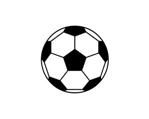 Fototapeta premium Firefly_ Soccer ball. Black football ball isolated on white background. Flat icon. Simple car