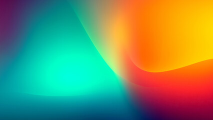 Soft Gradient Teal Yellow Pink Background with Sparkling Bokeh and Glitter for Life and Business Inspiration
