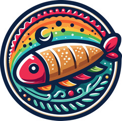 Makrout logo icon vector white background .