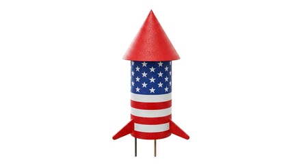 A patriotic rocket