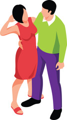 vector illustration of a couple