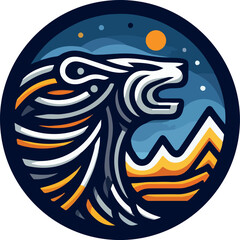 Ghriba logo icon vector white background .