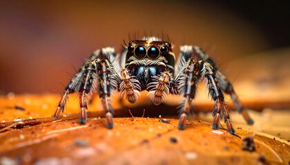 Close-up of a jumping spider