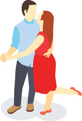 vector illustration of a couple