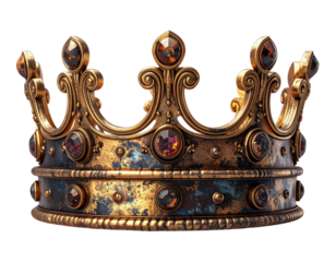 golden crown isolated on white