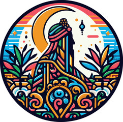 Ghriba logo icon vector white background .