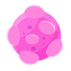 vector illustration of a comic planet