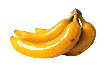 Ripe yellow bananas bunch tropical fruit fresh healthy food nutrition diet vitamins potassium still life isolated on transparent background