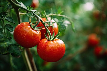 Close-up of tomatoes on a vine