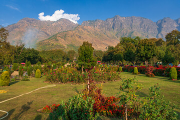 Nishat Bagh is a terraced Mughal garden built on the eastern side of the Dal Lake in persian style in Srinagar city, India.