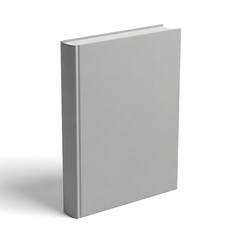 Blank grey book standing upright, a minimalist template for custom designs, new stories, academic texts, or professional presentations
