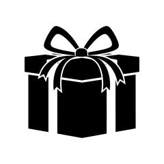 gift box isolated on a black background