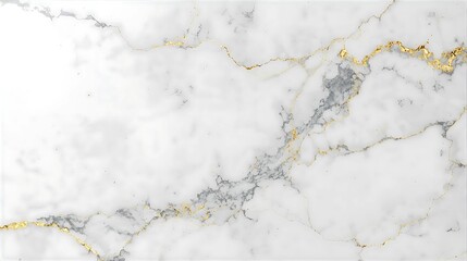 Naklejka premium Luxury White Marble Texture with Golden Veins Background