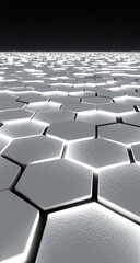 Fototapeta premium Abstract geometric pattern of glowing hexagons