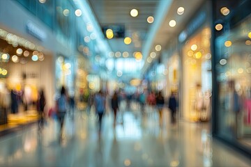 Blurred view of a bustling shopping mall (2)