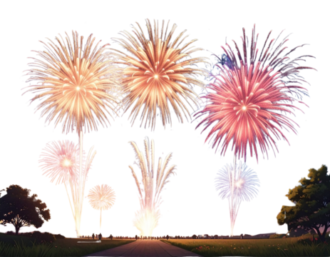 Fireworks, transparent PNG