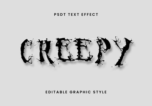 Black Creepy Spider Web Halloween Text Effect Horror Scary Font