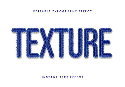 Fabric Embroidery Text Effect