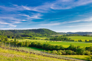Landscape in Hohenlohe near Michelbach am Wald, Baden-W&uuml;rttemberg, Germany, Europe