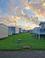 Static caravans on a holiday park in Scotland