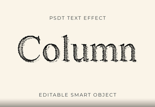 Black Newspaper Font Vintage Rough Text Effect