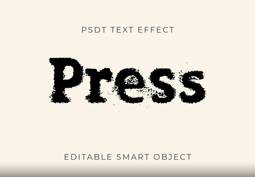 Black Newspaper Font Vintage Grainy Text Effect